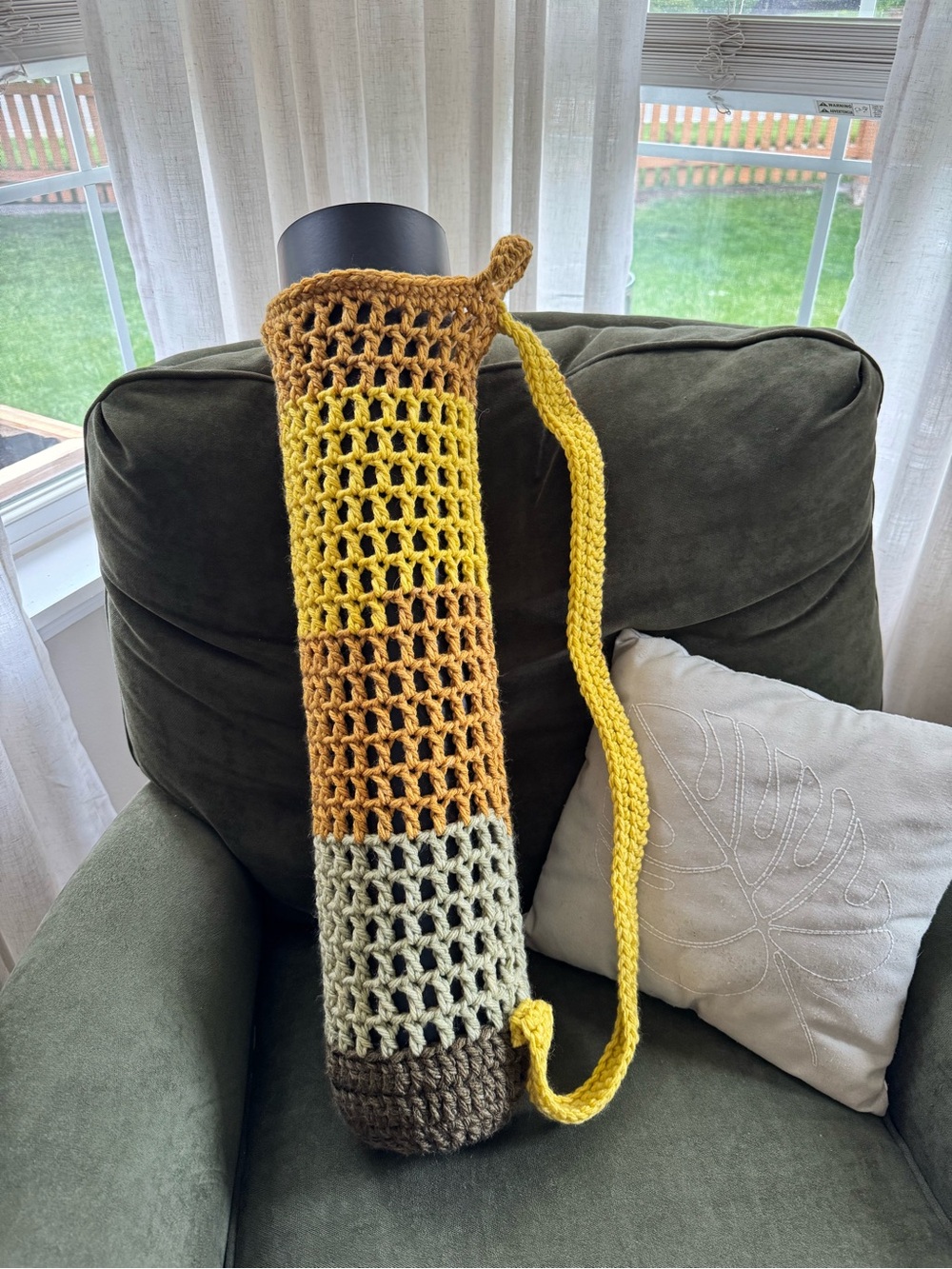 Handmade Crochet Yoga Mat Carrier